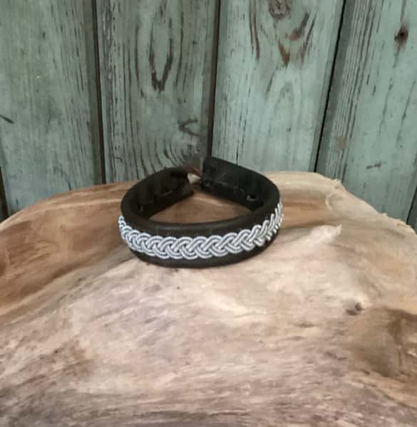 18,5 cm Tenntrådsarmband olivgrön
