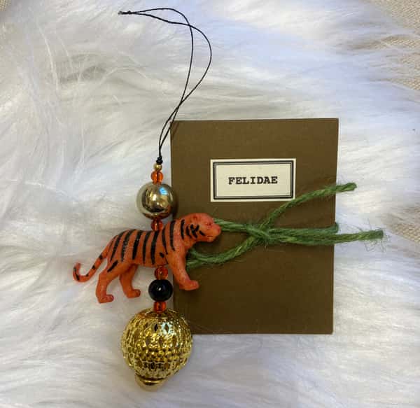 Pynt / julgransdekoration – kattdjur / tiger
