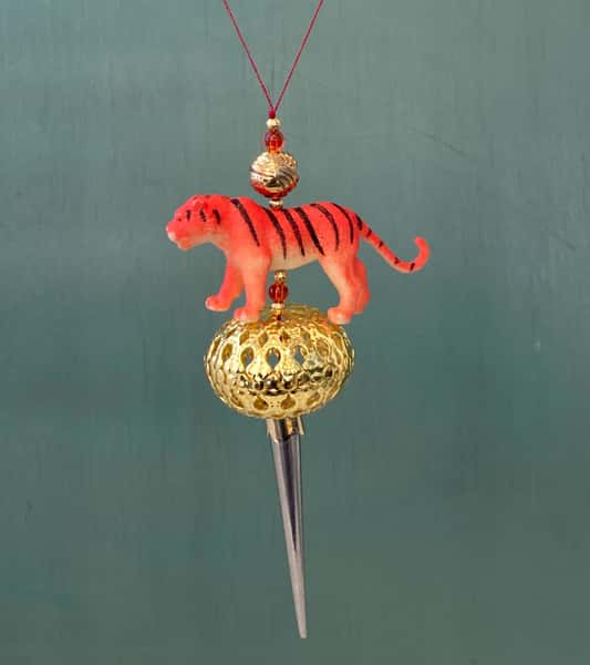 Pynt / julgransdekoration – kattdjur / tiger