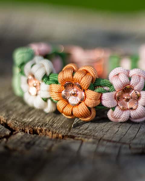 Hundhalsband Blommor