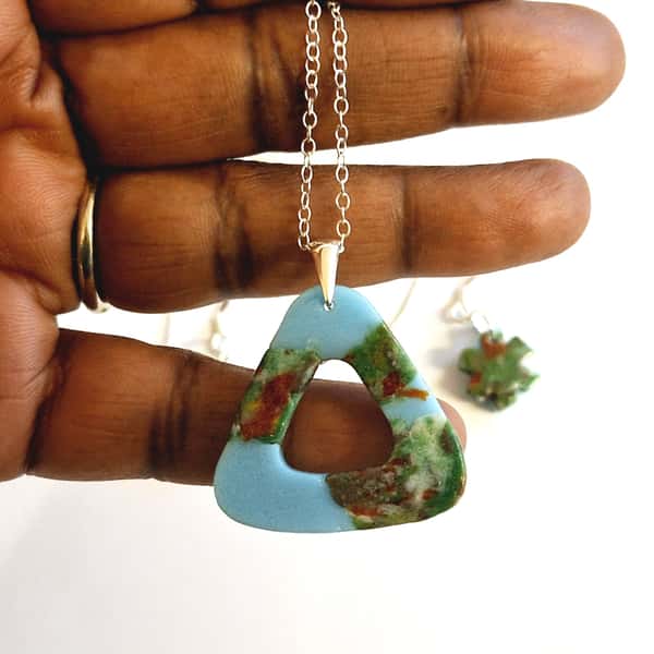 Fused Glass Earring and Pendant Set