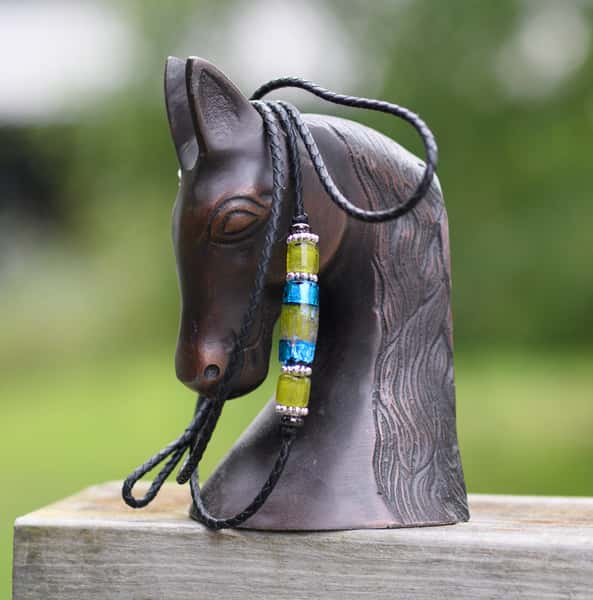 Utställningskoppel känguruläder i black