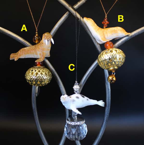 Pynt / julgranspynt – valross / sjölejon / säl