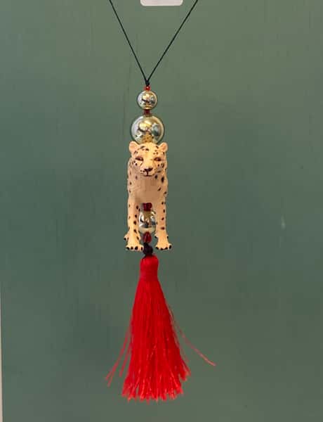 Pynt / julgransdekoration – kattdjur: gepard / tiger