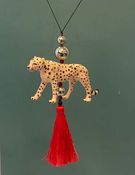 Pynt / julgransdekoration – kattdjur: gepard / tiger