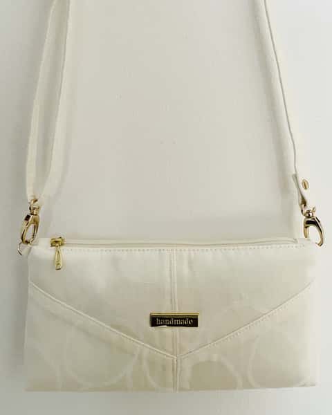 Off white Harlequin, liten handväska/clutch