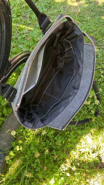 Bergen Bag, svart/grå med silverdetaljer