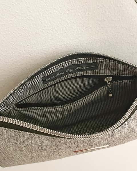 Silvergrå Harlequin, liten handväska/clutch