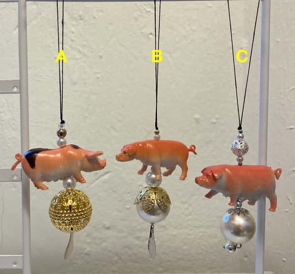 Pynt / julgransdekoration – gris