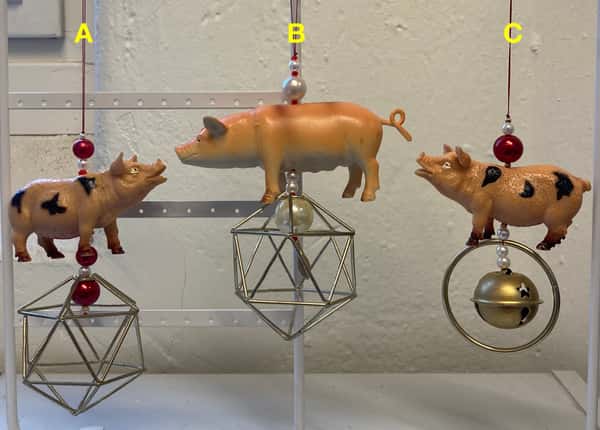 Pynt / julgransdekoration – gris