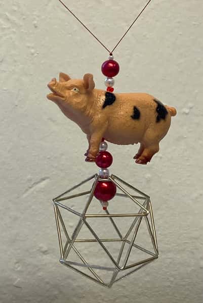 Pynt / julgransdekoration – gris