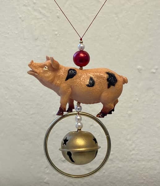 Pynt / julgransdekoration – gris