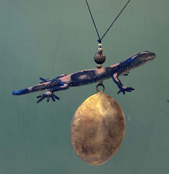 Pynt / julgransdekoration  – ödla