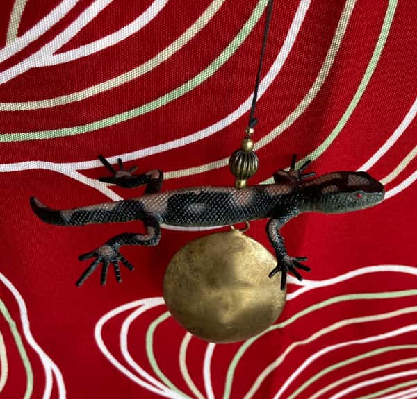 Pynt / julgransdekoration  – ödla