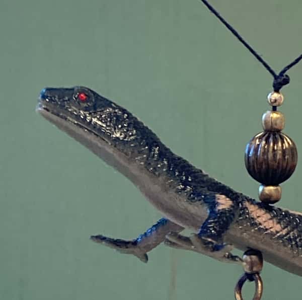 Pynt / julgransdekoration  – ödla