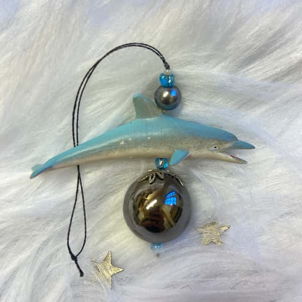 Pynt / julgransdekoration – valar / delfin / sillval / knölval