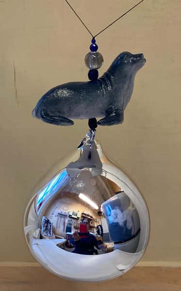 Pynt / julgransdekoration  – säl / sjölejon