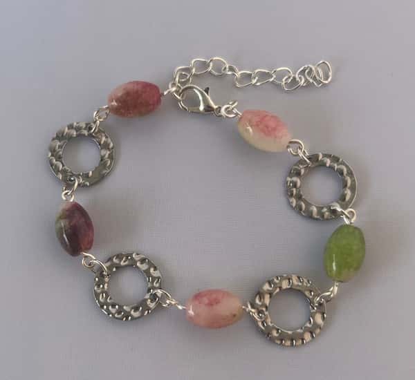 Armband med watermelon turmalin
