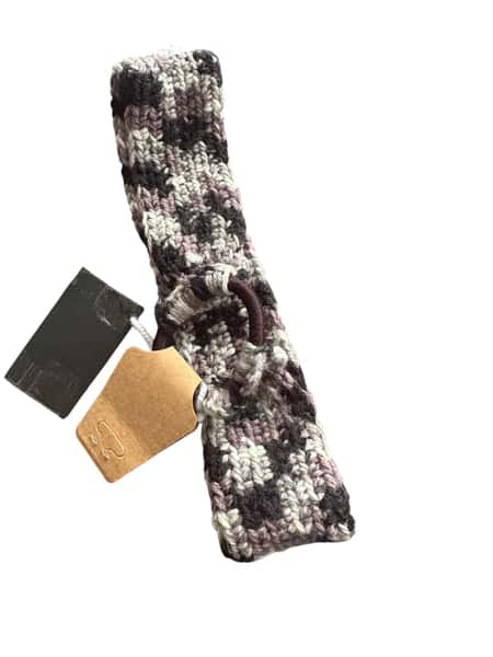 Virkat hårband med hjärtan