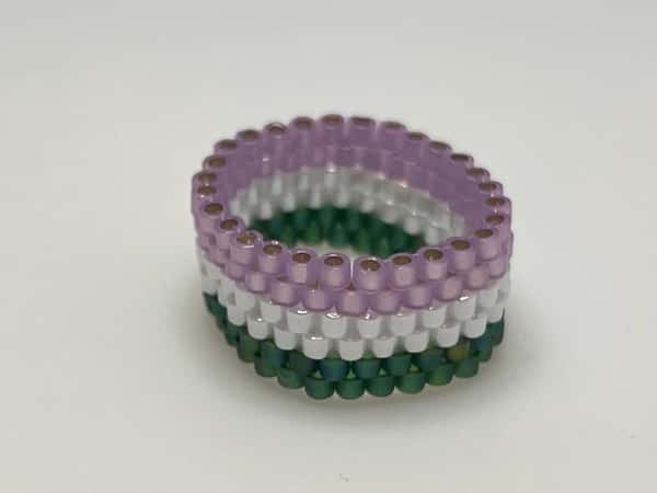Genderqueer bead ring LGBTQ+
