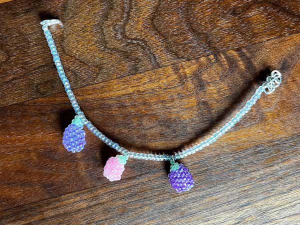 Sweet bracelet with berries, nice present for a girl