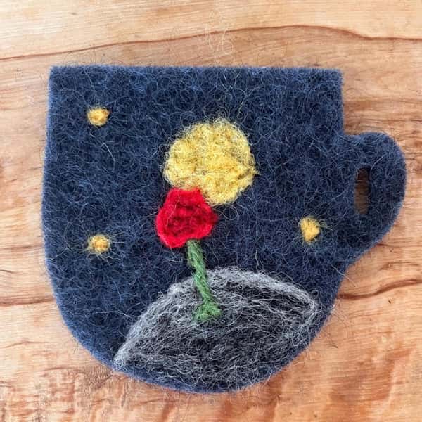 Little Prince Felted Art | Cup coaster, Heartwarming Gift & Creative Kid’s Decoration