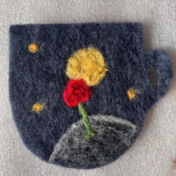 Little Prince Felted Art | Cup coaster, Heartwarming Gift & Creative Kid’s Decoration