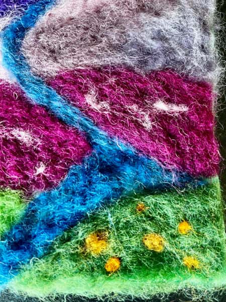 Landscape Felted Art | Unique Wall Decor, Heartwarming Gift & Creative Kid’s Decoration, Felt Tapestry for Nursery