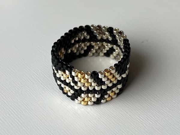 Ring - Elegant and original gift for any occasion, handmade beaded jewellery, Peyote stitch beaded Rings, handcrafted boho stile jewel