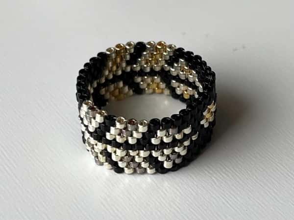 Ring - Elegant and original gift for any occasion, handmade beaded jewellery, Peyote stitch beaded Rings, handcrafted boho stile jewel