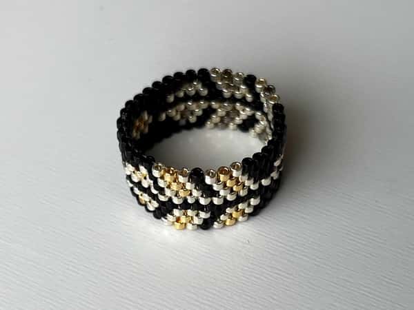 Ring - Elegant and original gift for any occasion, handmade beaded jewellery, Peyote stitch beaded Rings, handcrafted boho stile jewel
