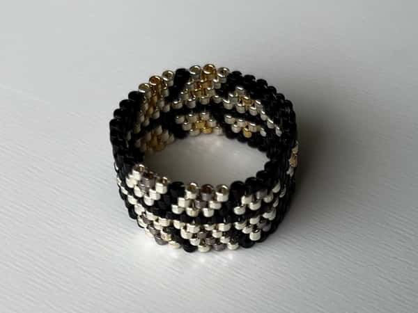Ring - Elegant and original gift for any occasion, handmade beaded jewellery, Peyote stitch beaded Rings, handcrafted boho stile jewel