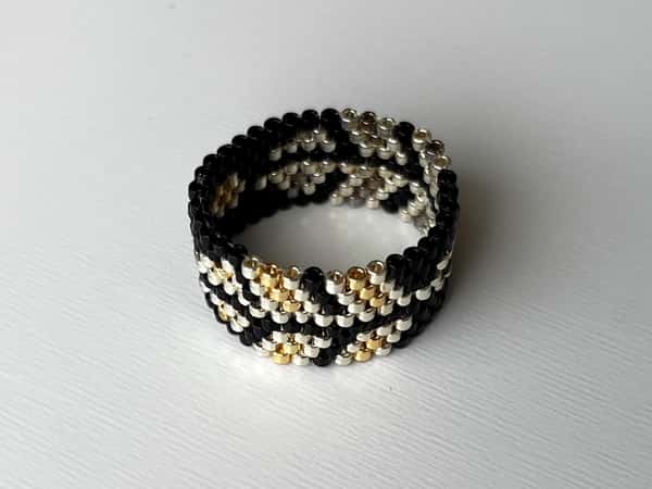 Ring - Elegant and original gift for any occasion, handmade beaded jewellery, Peyote stitch beaded Rings, handcrafted boho stile jewel