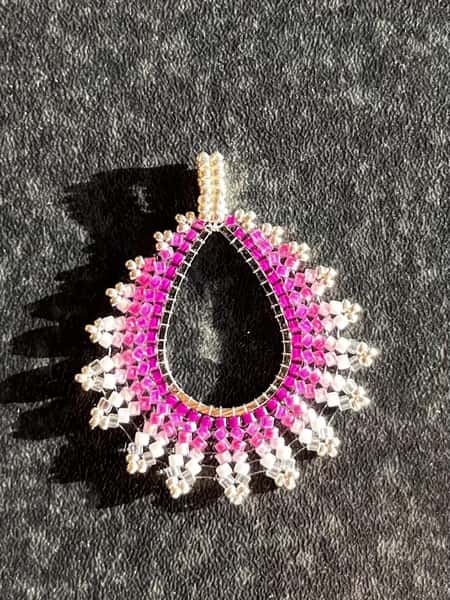 Beautiful beaded pendant, gift for mom, gift for her, boho style pendant
