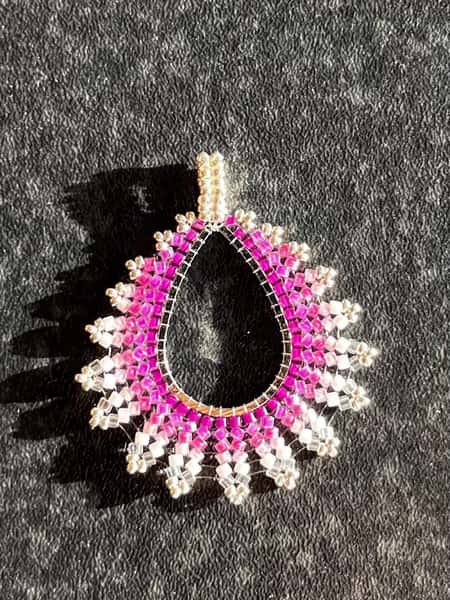 Beautiful beaded pendant, gift for mom, gift for her, boho style pendant