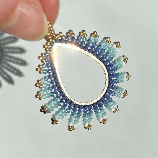 Beautiful beaded pendant, gift for mom, gift for her, boho style pendant