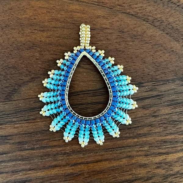 Beautiful beaded pendant, gift for mom, gift for her, boho style pendant