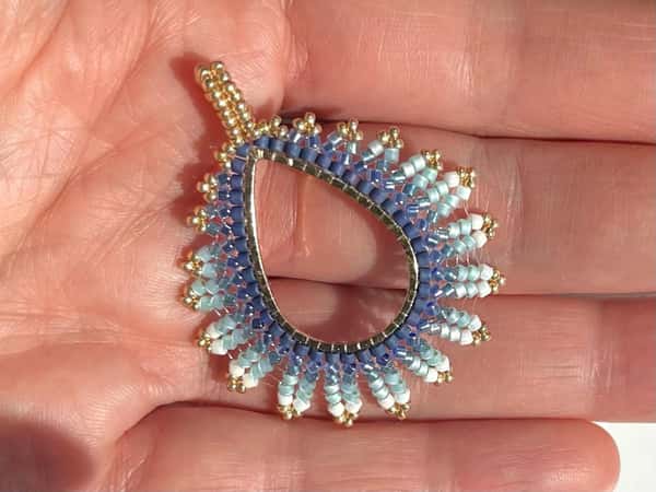 Beautiful beaded pendant, gift for mom, gift for her, boho style pendant