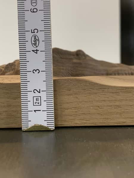 Cnc 3D utskuren krokodil i Valnöt