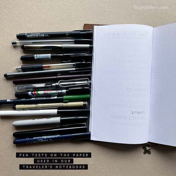 Odaterad veckokalender. Häftad Traveler's notebooks insert Regular/standard