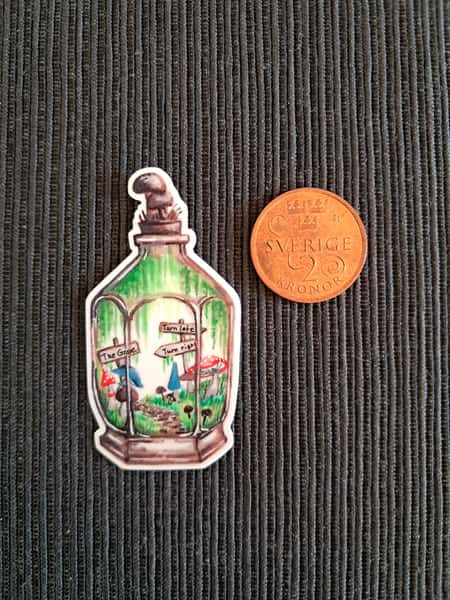 Glasflaska skogsglänta