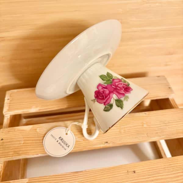 Ljusstake - Rosa rosor
