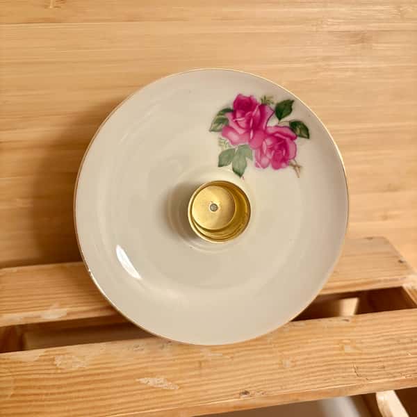 Ljusstake - Rosa rosor