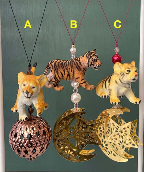 Pynt för jul / ramadan – kattdjur / lejon / tiger / lejonunge / tigerunge