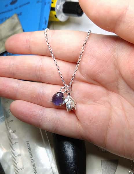 sterling silver halsband med iolit