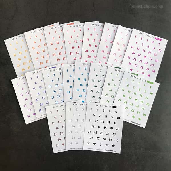 Stickers – Datum 1-31