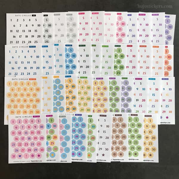 Stickers – Datum 1-31
