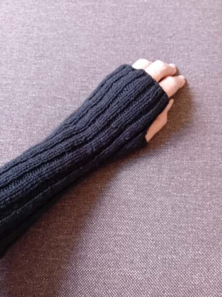 Långa svarta handledsvärmare one size
