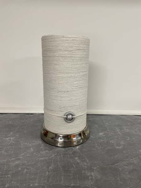Vas cylinder makramé vit