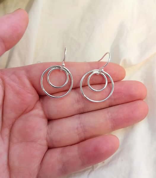 sterling silver örhängen med ringar